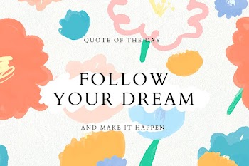 Follow your dream quote vector template floral background