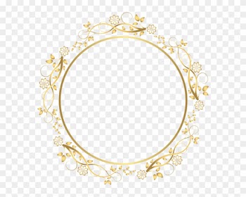 Fondos Para Tarjetas, Tarjetas De Invitación, Decoraciones - Gold Circle Frame Png
