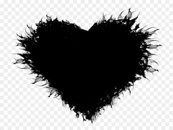 Font Fur Heart M-095 Black M -  
