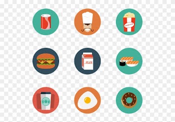 Food &amp; Drink 13 Icons - Graphic Design Flat Icon