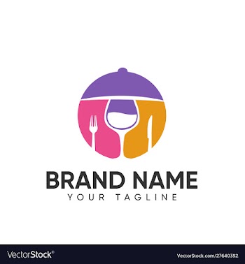 Food and drink logo design concept full color vector image