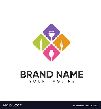 Food and drink logo design concept full color vector image