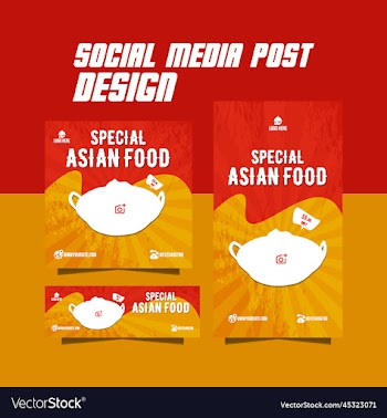 food asian poster template design