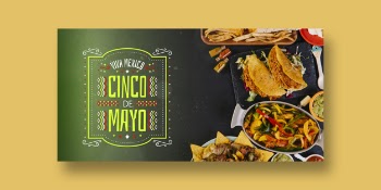 Food banners mockup with mexico concept Free Psd