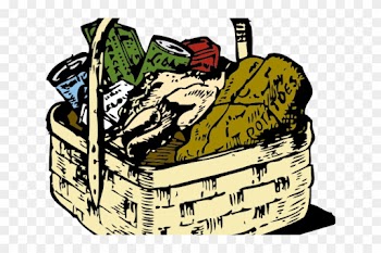 Food Basket Cliparts - Food Basket Tote Bag, Adult Unisex, Natural