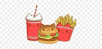 Food Cats Mew Kawaii Cute Freetoedit - Kawaii Fast Food