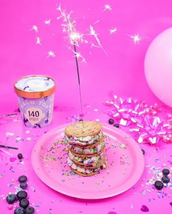 Food Crackers in Round Pink Plate