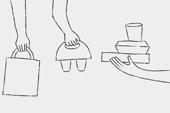 Food delivery doodle with eco-friendly… | Free stock illustration | High Resolution graphic