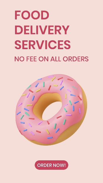 Food delivery Instagram story template, | Free Vector Template - rawpixel