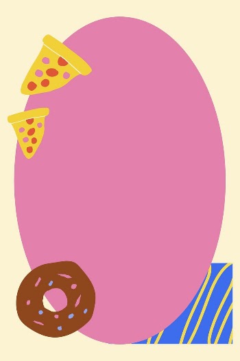 Food doodle frame background, funky | Free PSD - rawpixel