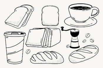 Food & drink doodle clipart, | Free PSD - rawpixel