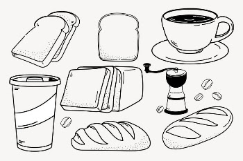 Food & drink doodle collage | Free Vector - rawpixel