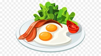 Food - Eggs and Bacon PNG Vector Clipart 