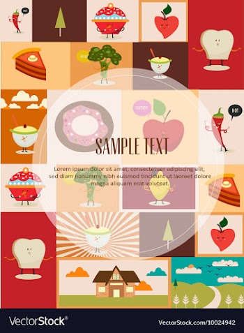 Food elements vector image
