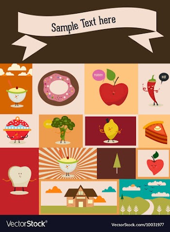 Food elements vector image