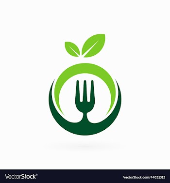 food fork logo in circle sign