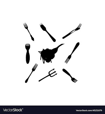 food fork set icon creative design