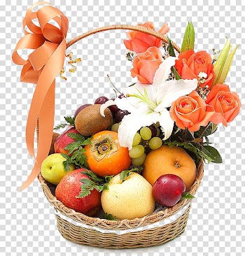 Food Gift Baskets Fruit Flower, gift transparent background PNG clipart