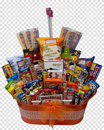 Food Gift Baskets Hamper Candy, baskets transparent background PNG clipart