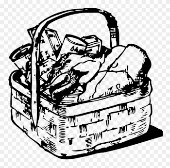 Food Gift Baskets Picnic Baskets Clip Art - Food Basket Clip Art