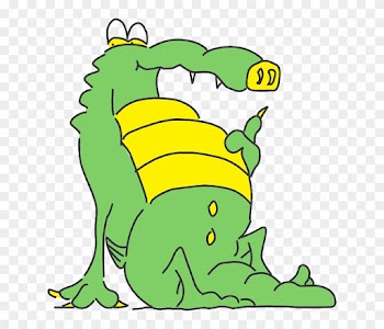 Food, Happy, Cartoon, Full, Eat, Alligator, Eating - Full With Food Cartoon