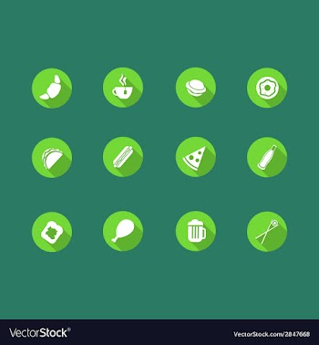  					Food icons set vector image														
