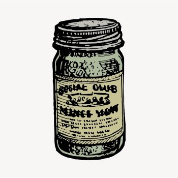 Food jar clipart, vintage object | Free Vector - rawpixel