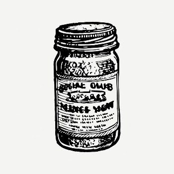 Food jar collage element, vintage | Free PSD Illustration - rawpixel