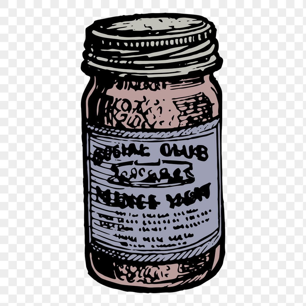 Food jar png sticker, vintage | Free PNG - rawpixel