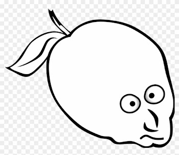 Food Lemon Black White Line Art 999px 70 - Clip Art