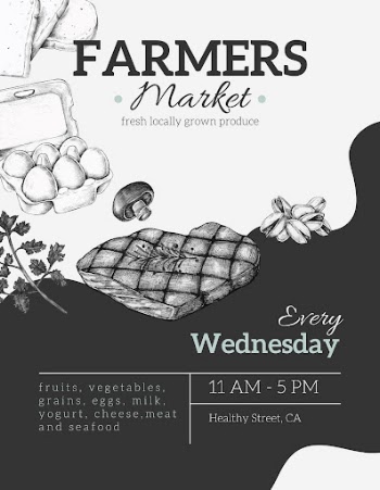 Food market poster template, editable | Free Vector Template - rawpixel