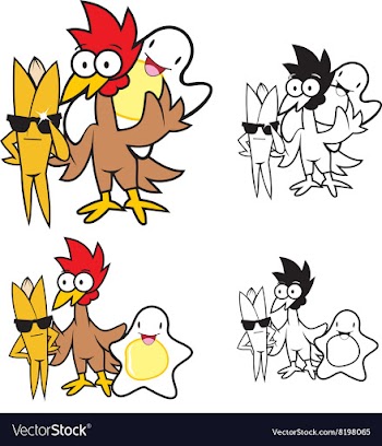 Food Mascots vector image
