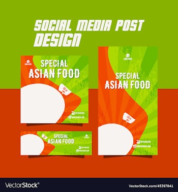 food menu flyer or social special banner ads