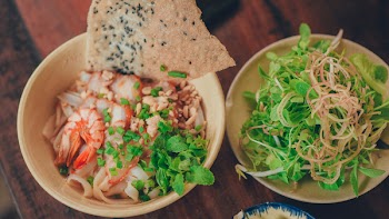 Food on Beige Bowls With Bread