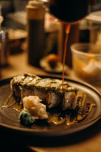 Food on Plate with sauce