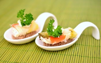 Food on White Ceramic Spoon
