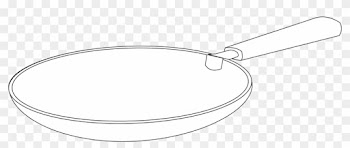 Food Padella Frying Pan Black White Line Art Scalable - Black And White Frying Pan