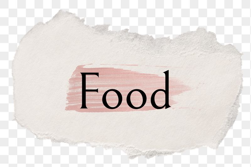 Food png ripped paper word | Free PNG - rawpixel