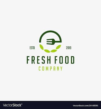 Food restaurant logo design template vector image