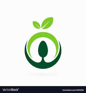 food spoon in circle sign logo