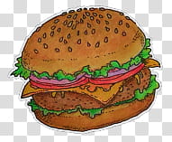 FOOD STICKERS SET , burger animated illustration transparent background PNG clipart