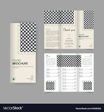 food tri fold brochure restaurant brochure