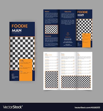 food trifold brochure restaurant brochure