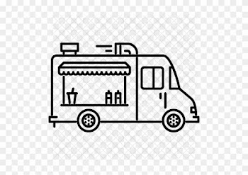 Food Truck Icon - Outline Of A Food Truck