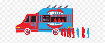 Food Truck Red And Blue