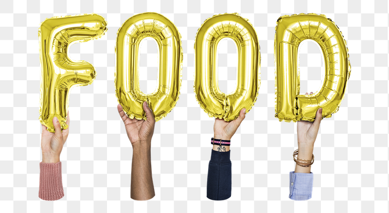 Food word png, hands holding | Free PNG - rawpixel