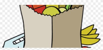 Foods Clipart Stain - Grocery Bag Of Food