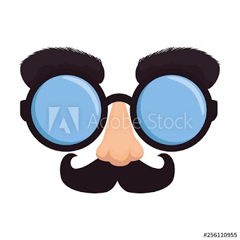 fools day mask glasses and mustache