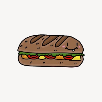 Foot long sandwich clipart, food | Free PSD - rawpixel