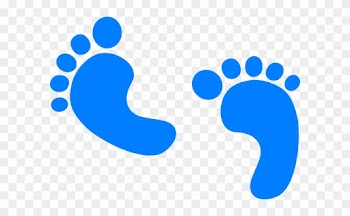 Foot Steps Clip Art - Baby Shower Png